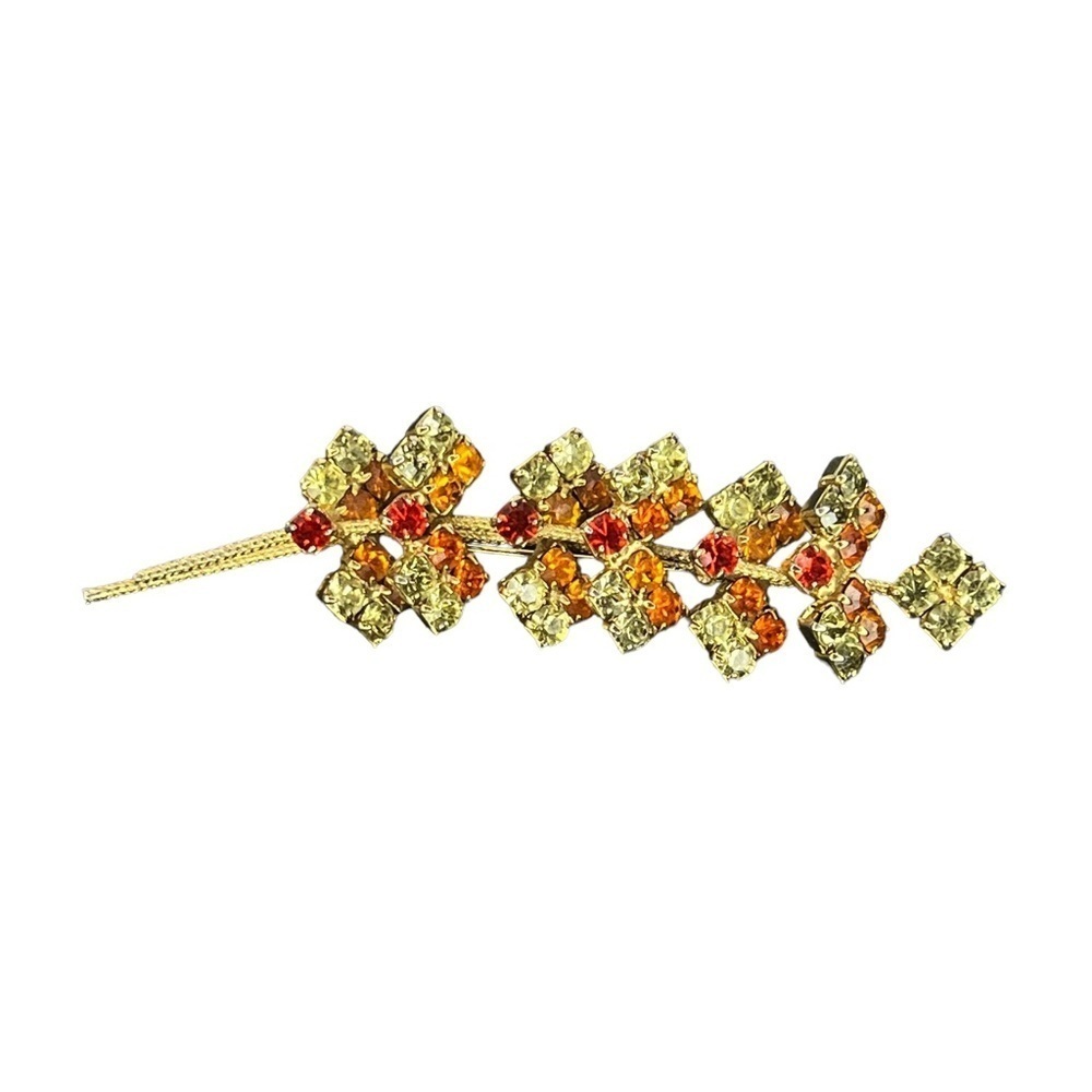 Vintage Rhinestone Flower Pin - Picture 9 of 9